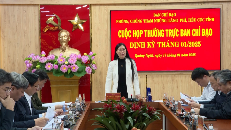 Thường trực Ban Chỉ đạo Tỉnh ủy về phòng, chống tham nhũng, tiêu cực họp định kỳ tháng 01/2025 