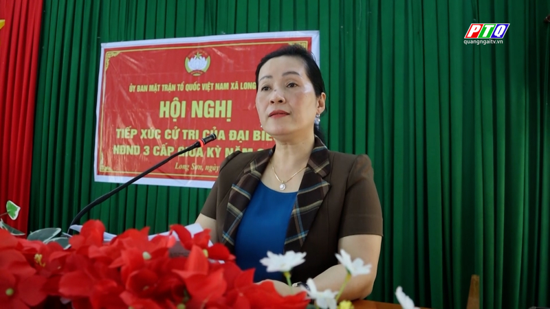 Đại biểu HĐND 3 cấp tiếp xúc cử tri tại xã Long Sơn, huyện Minh Long