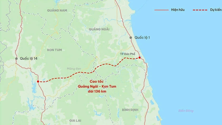 Hơn 44.300 tỷ đồng xây dựng cao tốc Quảng Ngãi – Kon Tum 