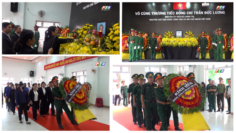 Lễ viếng Nguyên Chủ tịch nước Trần Đức Lương tại quê nhà xã Phổ Khánh