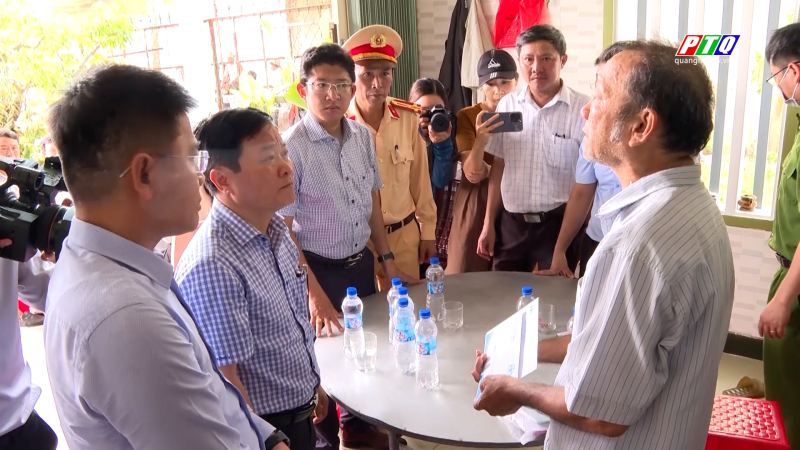 Ban An toàn giao thông tỉnh thăm hỏi nạn nhân vụ tai nạn ở Bình Sơn