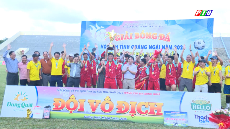 Đội bóng đá thành phố Quảng Ngãi đoạt chức vô địch giải bóng đá tỉnh Quảng Ngãi 2025