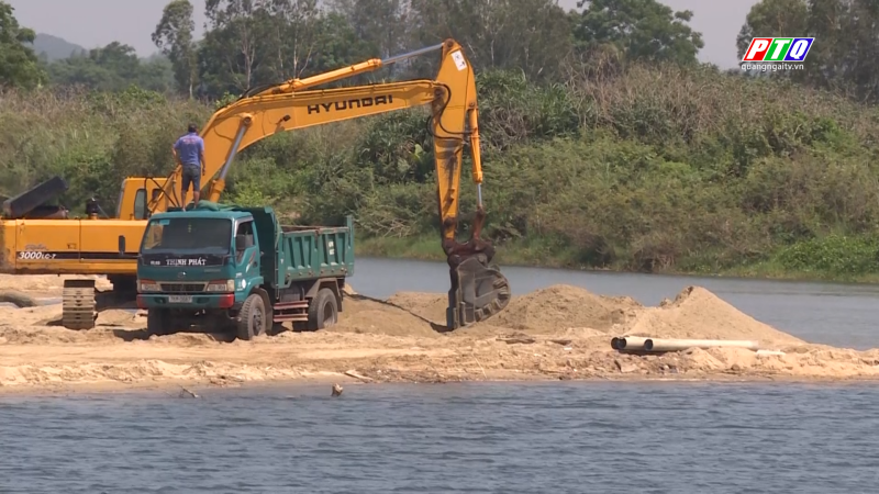 Siết chặt quản lý hoạt động khai thác cát, sỏi trái phép