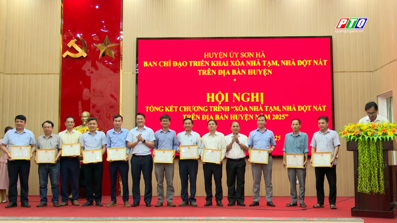 Sơn Hà hoàn thành xóa nhà tạm, nhà dột nát