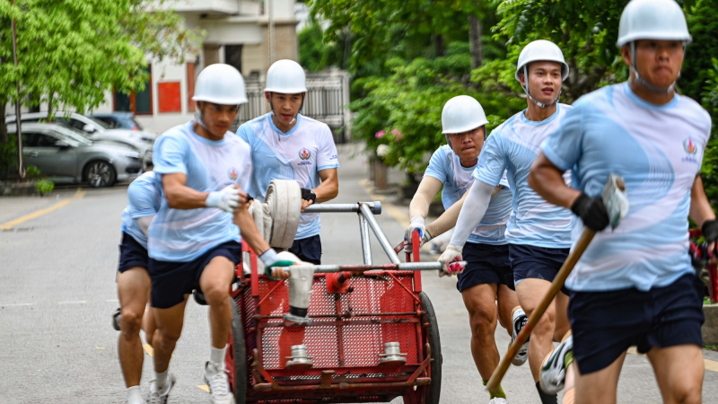 Cảnh sát Việt Nam chuẩn bị thi đấu tại Đại hội thể thao cảnh sát và cứu hỏa thế giới