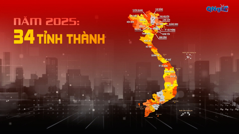 Kinh tuyến trục của bản đồ hành chính 34 tỉnh thành