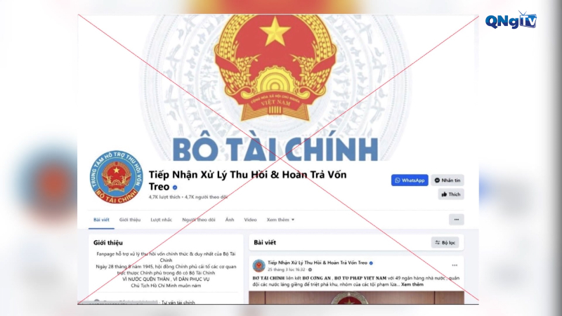Cảnh báo giả mạo Cổng thông tin điện tử Bộ Tài chính để lừa đảo