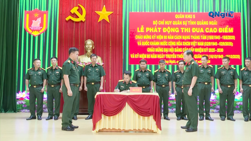 Bộ Chỉ huy Quân sự tỉnh phát động đợt thi đua cao điểm chào mừng các ngày lễ lớn và sự kiện chính trị trọng đại