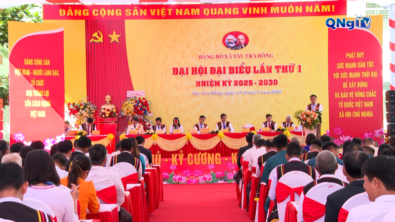 Đại hội đại biểu Đảng bộ xã Tây Trà Bồng lần thứ I, nhiệm kỳ 2025 - 2030