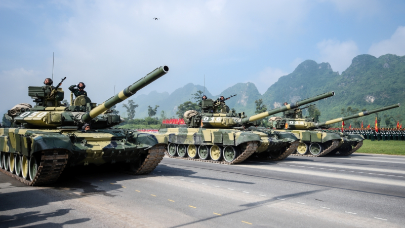 Hào hùng buổi hợp luyện diễu binh, diễu hành chuẩn bị cho đại lễ 02/9