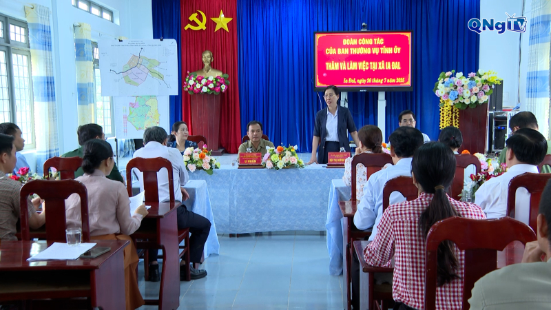Ban Thường vụ Tỉnh ủy thăm, làm việc tại xã Ia Đal