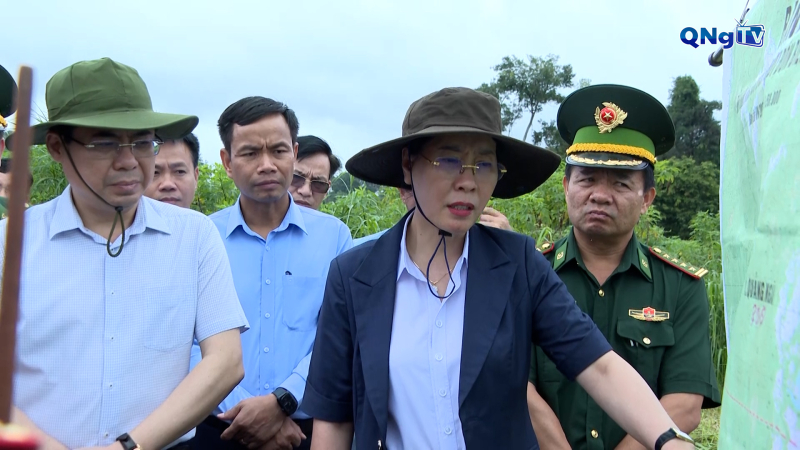 Lãnh đạo tỉnh kiểm tra điểm dự kiến mở Cửa khẩu phụ Hồ Le