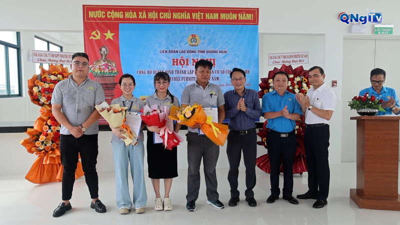 Thành lập Công đoàn cơ sở Công ty TNHH Jaydee Furniture Việt Nam