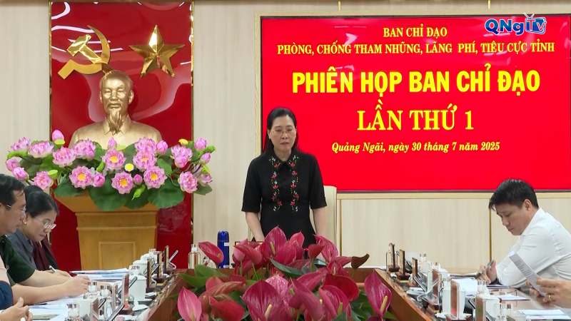 Phiên họp thứ nhất ban chỉ đạo phòng, chống tham nhũng, lãng phí, tiêu cực tỉnh