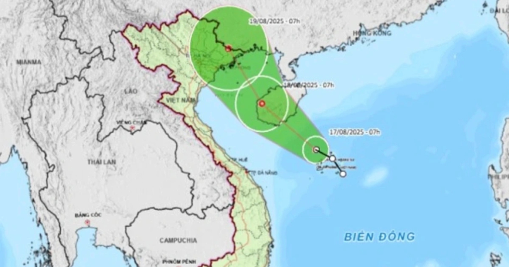 Áp thấp nhiệt đới khả năng không mạnh lên thành bão (Ảnh: NCHMF).
