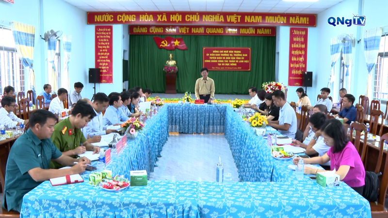 Khảo sát công tác tuyên giáo, dân vận tại xã Dục Nông