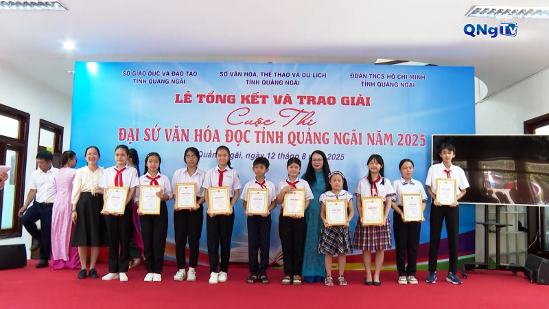 Trao giải Cuộc thi Đại sứ Văn hóa đọc tỉnh Quảng Ngãi năm 2025