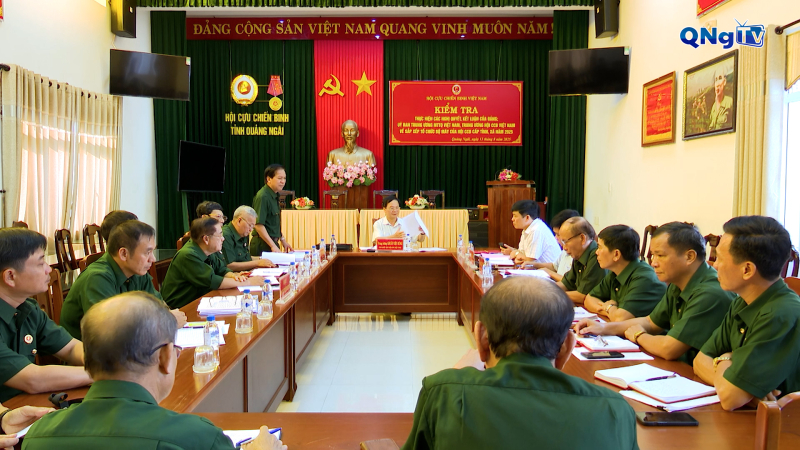 Kiểm tra công tác sắp xếp, tổ chức bộ máy Hội Cựu chiến binh tỉnh