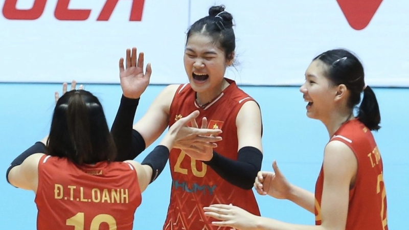 Tuyển bóng chuyền nữ Việt Nam thắng đậm ở giải thế giới 