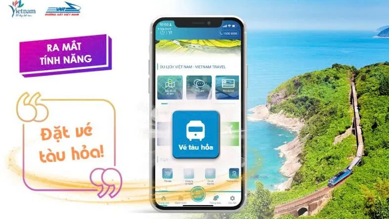 Tích hợp mua vé tàu hỏa trên ứng dụng du lịch quốc gia 