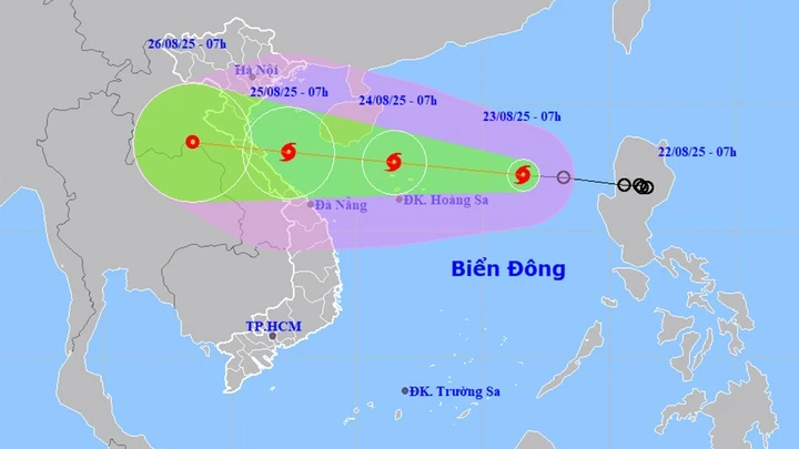 Áp thấp nhiệt đới mạnh lên thành bão số 5 Kajiki