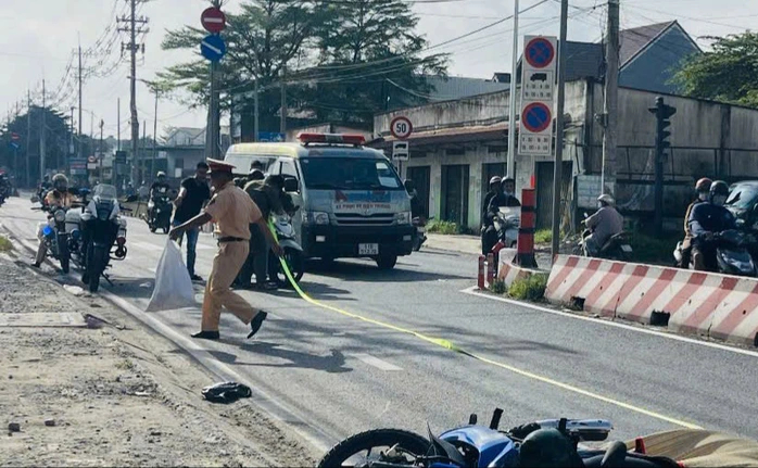 Hiện trường một vụ tai nạn giao thông ngày 31-8 tại TP HCM