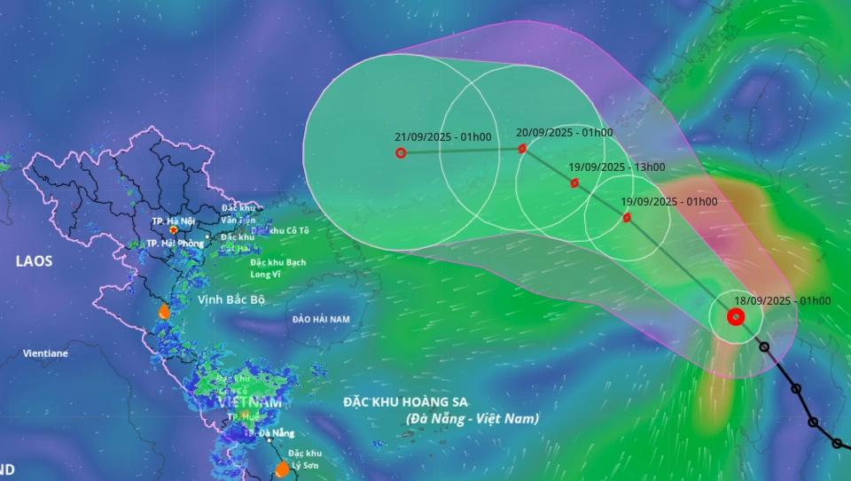 Dự báo đường đi của áp thấp nhiệt đới trên Biển Đông
