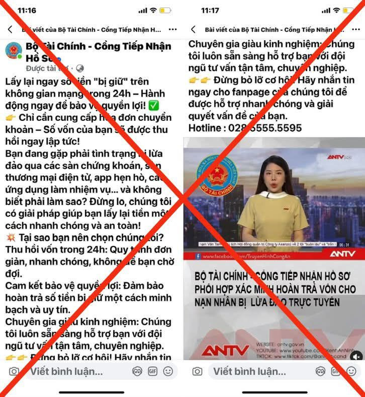 Cục An ninh mạng và phòng chống tội phạm sử dụng công nghệ cao vừa phát đi cảnh báo người dân cảnh giác hiện tượng Facebook giả có tên "Bộ Tài Chính – Cổng Tiếp Nhận Hồ Sơ".