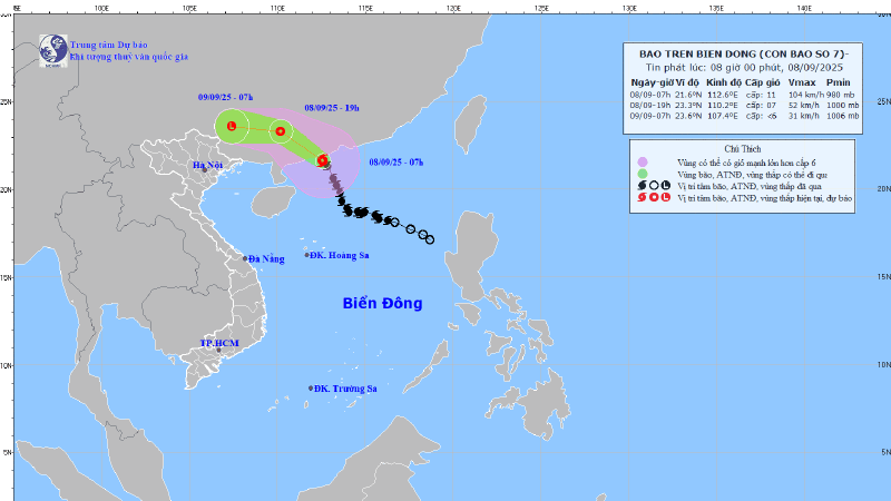 Bão số 7 đổ bộ vào Trung Quốc, hoàn lưu bão ảnh hưởng đến Việt Nam
