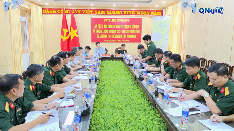 Quân khu V làm việc về điều chỉnh, bổ sung quy hoạch và sử dụng đất, rừng