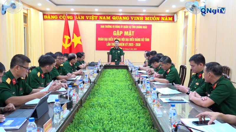 Gặp mặt đoàn đại biểu quân đội dự Đại hội đại biểu Đảng bộ tỉnh lần thứ I, nhiệm kỳ 2025 – 2030