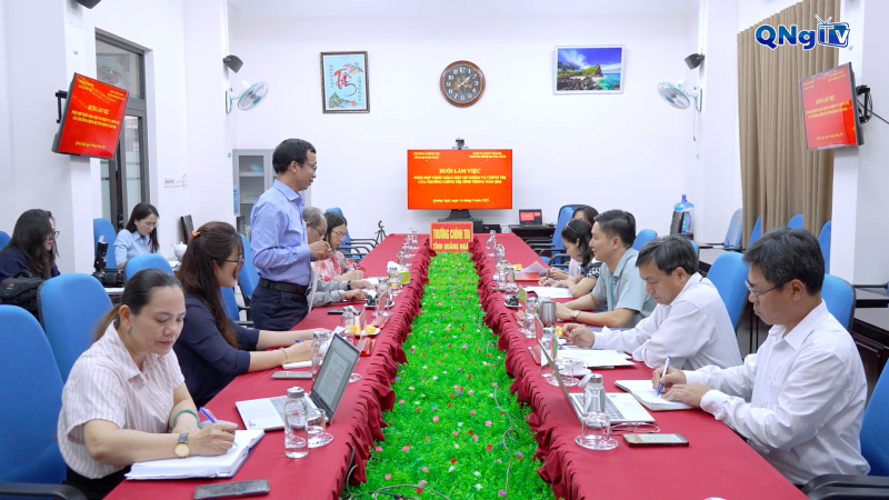 Báo và Phát thanh, Truyền hình Quảng Ngãi và Trường Chính trị tỉnh hợp tác tuyên truyền