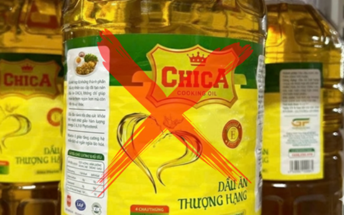 Dầu thực vật CHICA được xác định là hàng giả, kém chất lượng