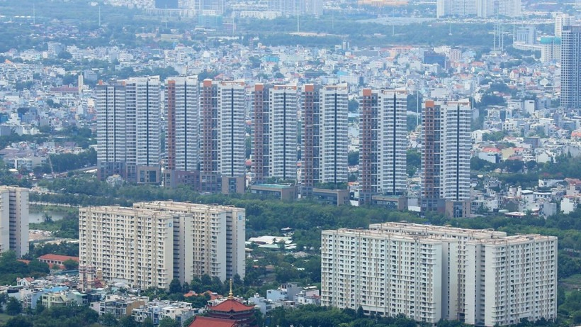 Các dự án chung cư ở thành phố Thủ Đức, Thành phố Hồ Chí Minh. Ảnh: Hồng Đạt - TTXVN