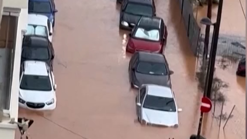 Bão Gabrielle gây ngập lụt nghiêm trọng tại Tây Ban Nha