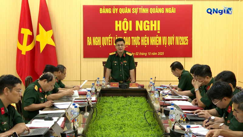 Đảng ủy Quân sự tỉnh ra Nghị quyết lãnh đạo thực hiện nhiệm vụ trọng tâm quý IV/2025