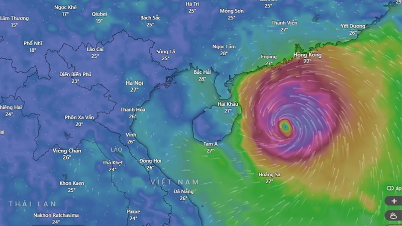Hai kịch bản bão Matmo đổ bộ vào nước ta