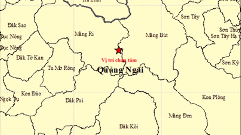 Liên tiếp xảy ra động đất ở xã Măng Bút, Quảng Ngãi