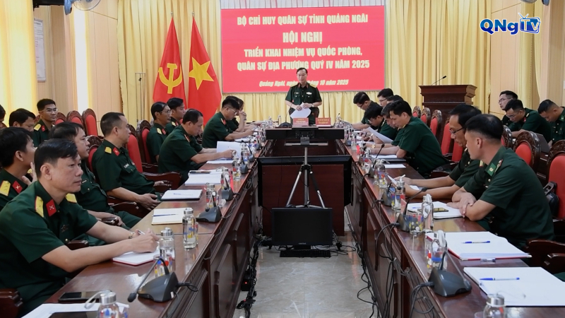 Hội nghị triển khai nhiệm vụ quốc phòng, quân sự địa phương quý IV năm 2025