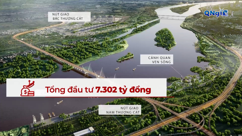 Khởi công cầu Thượng Cát qua sông Hồng