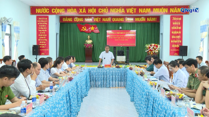 Bí thư Tỉnh ủy làm việc tại xã Dục Nông