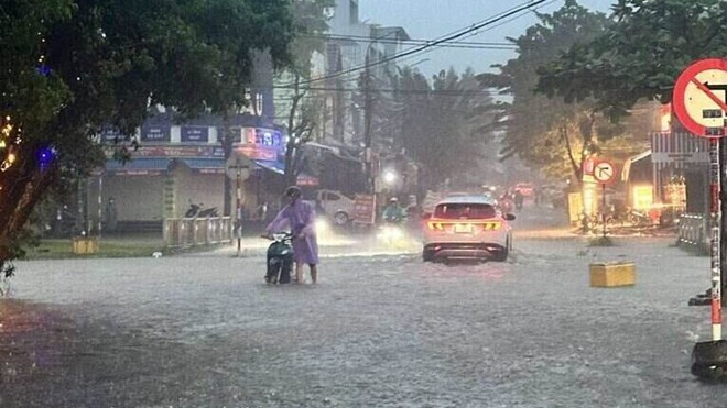 Quảng Ngãi mưa lớn trên diện rộng