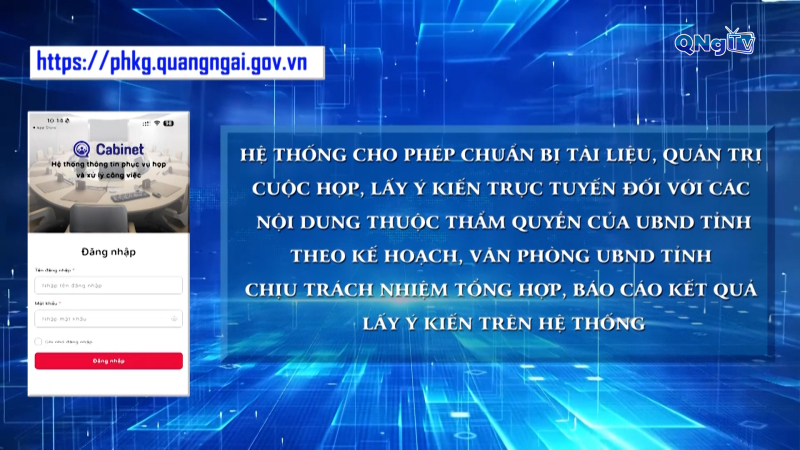 Lấy ý kiến thành viên UBND tỉnh trên môi trường điện tử