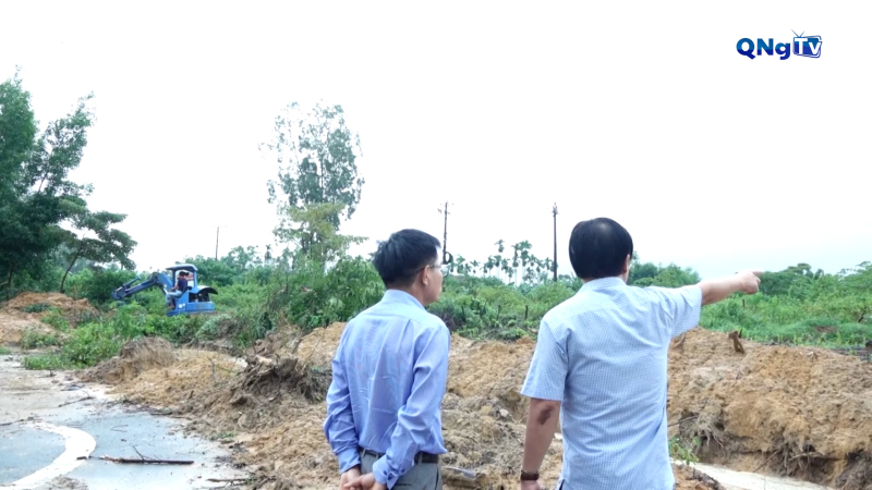 Kiểm tra ứng phó mưa lũ tại xã Thọ Phong và phường Trương Quang Trọng