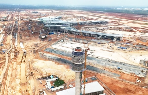 Công trường thi công xây dựng sân bay quốc tế Long Thành. Ảnh: Phùng Sơn