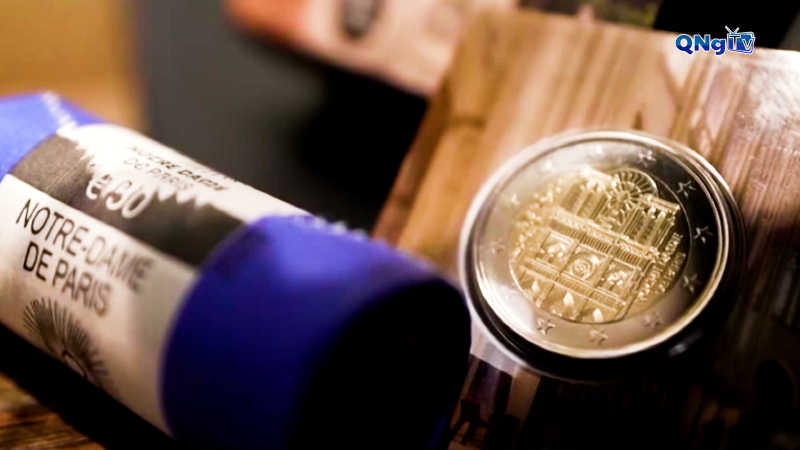 Nhà thờ Đức Bà Paris xuất hiện trên đồng 2 euro mới