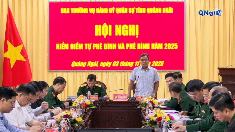 Ban Thường vụ Đảng ủy Quân sự tỉnh Hội nghị kiểm điểm năm 2025