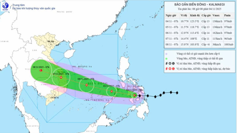 Chủ động ứng phó với bão gần Biển Đông (bão KALMAEGI)