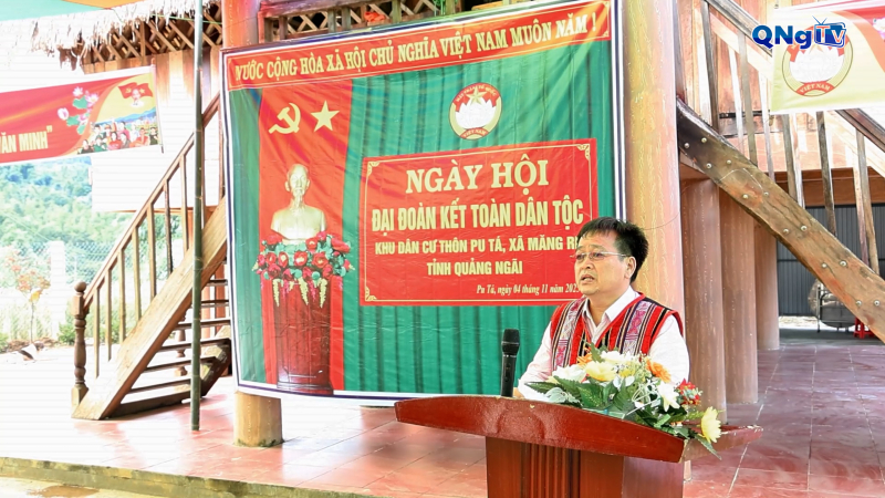 Ngày hội Đại đoàn kết toàn dân tộc thôn Pu Tá, xã Măng Ri