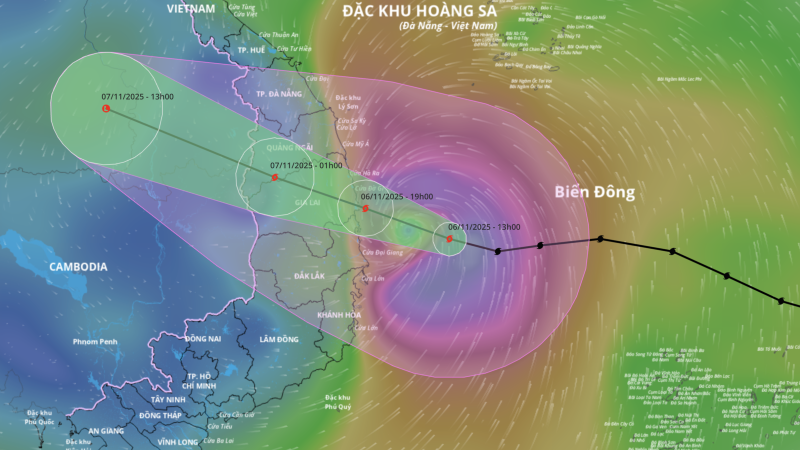 Diễn biến mới nhất bão số 13